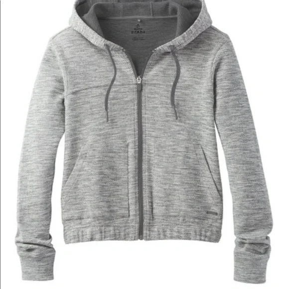 Prana Herringbone Print Full Zip Hoodie EUC - Picture 7 of 16